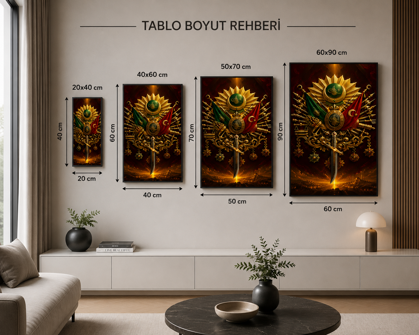Osmanlı Tablosu Premium Pleksi Tablo [70x50cm]