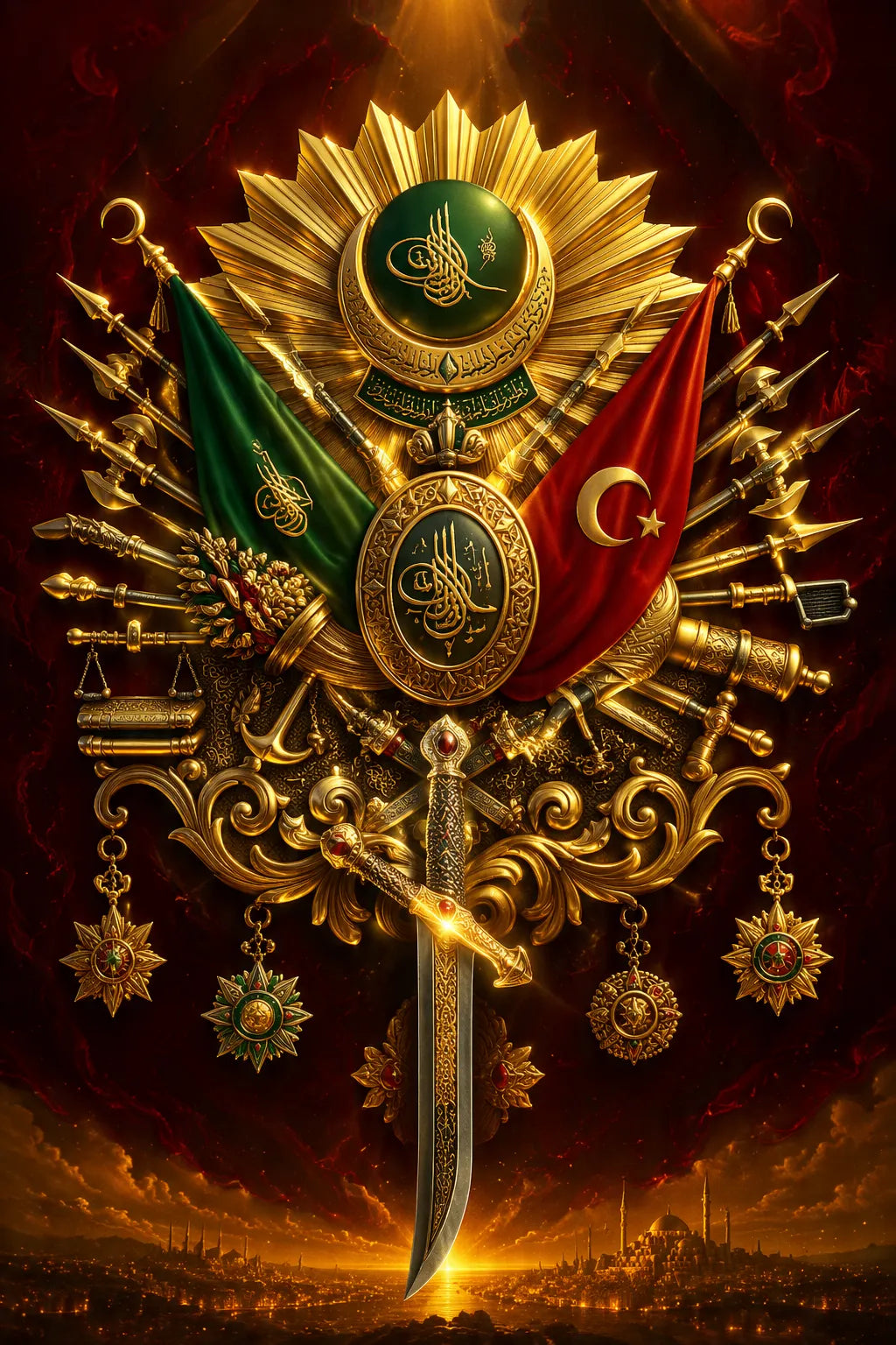 Osmanlı Tablosu Premium Pleksi Tablo [70x50cm]